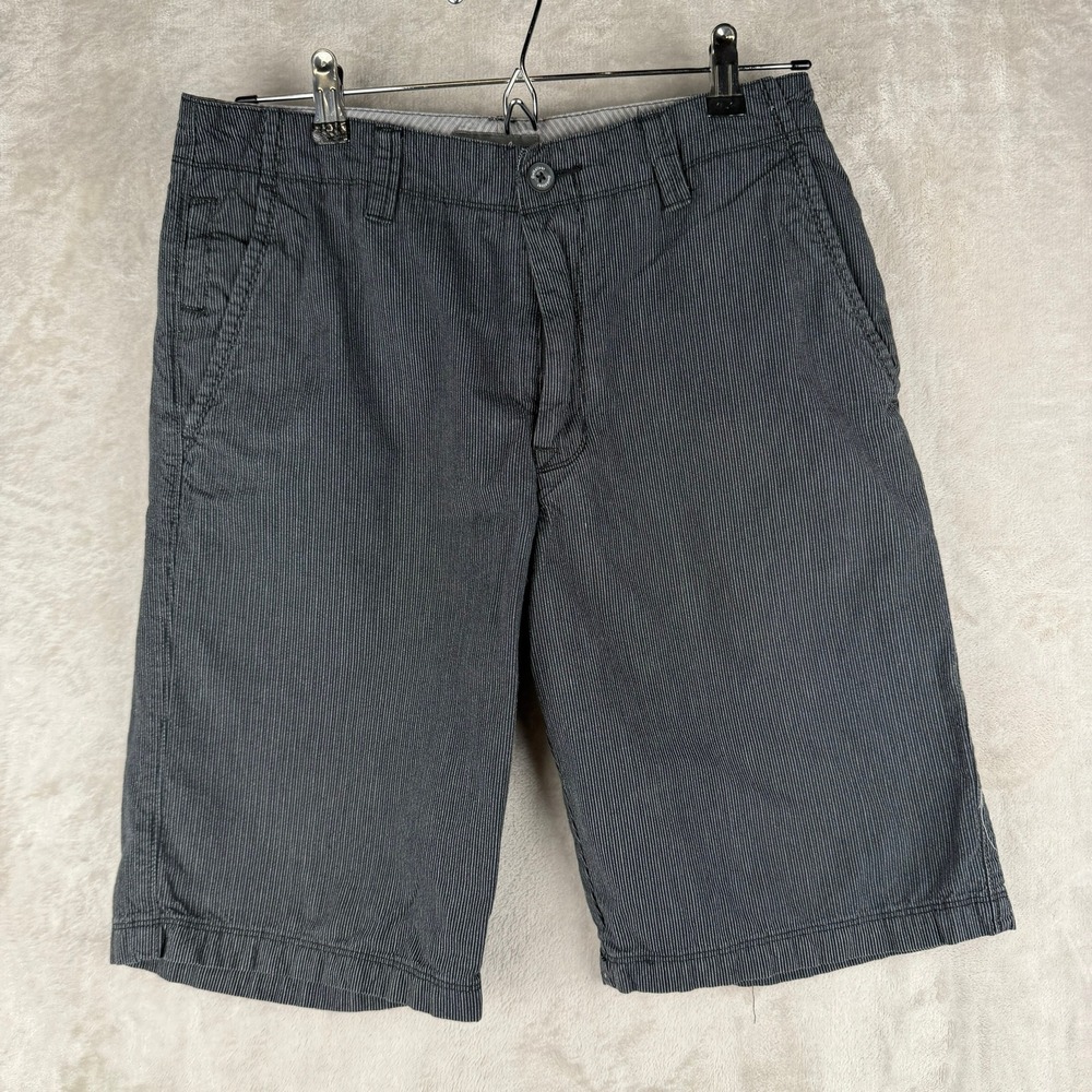 vintage Quiksilver Mens Striped Walk Shorts Charcoal Grey Pinstripe Size 30 Surf